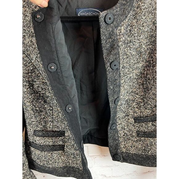 MAGASCHONI wool silk mohair alpaca blend jacket blazer size 14 - Picture 9 of 11